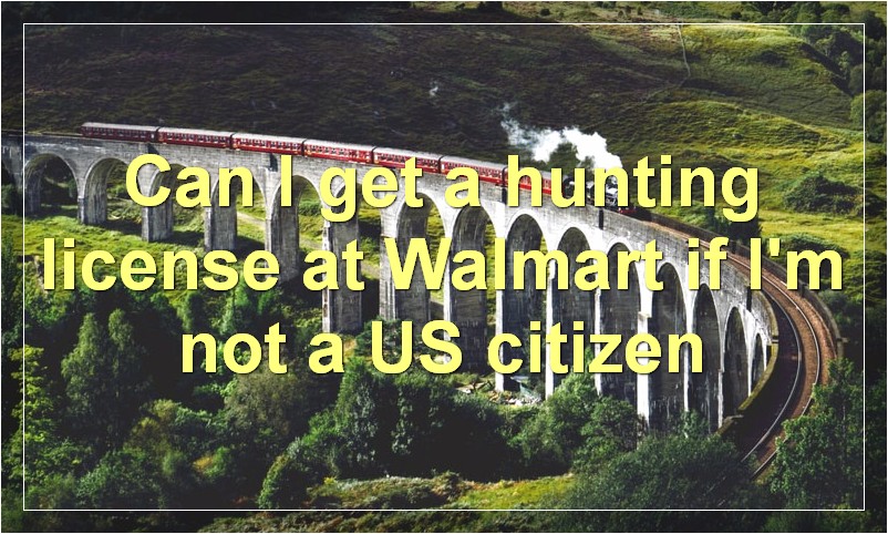 Can I get a hunting license at Walmart if I'm not a US citizen?