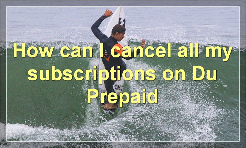 How can I cancel all my subscriptions on Du Prepaid?