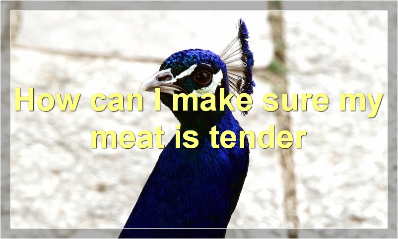 How can I make sure my meat is tender?