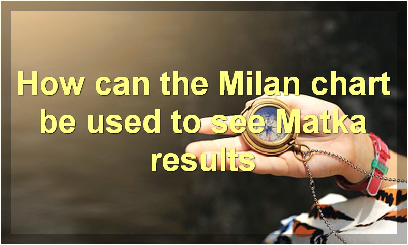 How can the Milan chart be used to see Matka results?