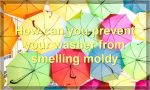 How can you prevent your washer from smelling moldy?