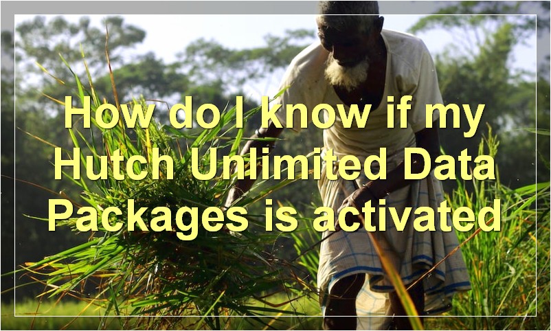 How do I know if my Hutch Unlimited Data Packages is activated?