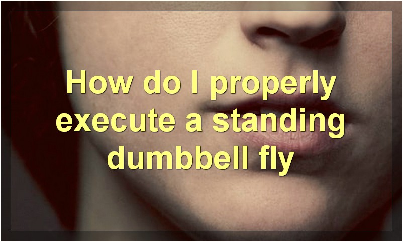 How do I properly execute a standing dumbbell fly?