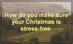 How do you make sure your Christmas is stress-free?