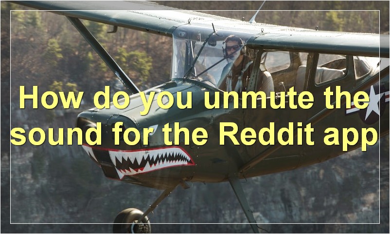 How do you unmute the sound for the Reddit app?