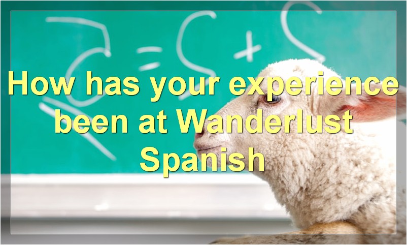 How has your experience been at Wanderlust Spanish?