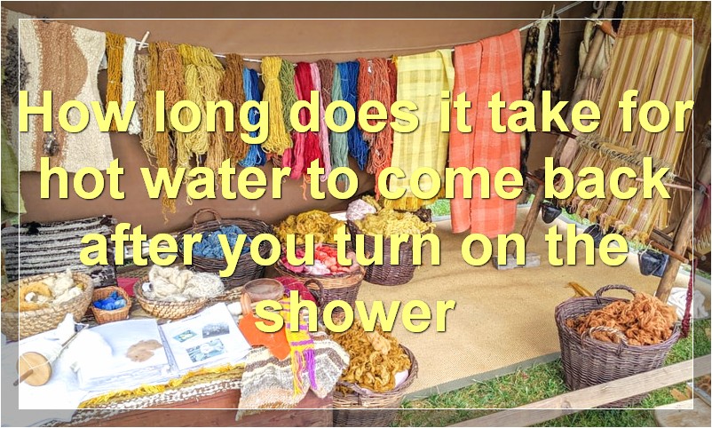 How long does it take for hot water to come back after you turn on the shower?