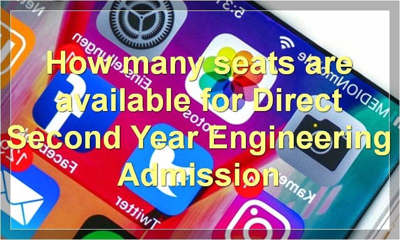 How many seats are available for Direct Second Year Engineering Admission?