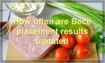 How often are Bece placement results updated?