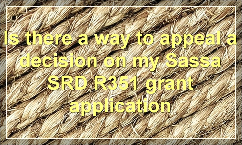 How to Check Appeal Status for Sassa Srd R351 Grant?